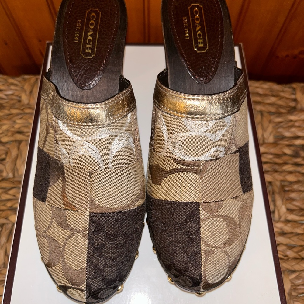 Coach Caterina patchwork clogs